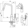 Смеситель для кухни GRANULA 8171 графитс выдвижным изливом 8171 GPAFIT