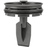 Выпуск кухонной мойки GRANULA для измельчителя, с толкателем, графит матовый FLST grey